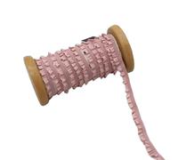 5-20Meters 10mm Ruffled Elastic Band For Sewing Stretch Lace Trim Ribbon Hairband Shoes Rubber Tape DIY Garment Accessories(LotusColor,20Meters)