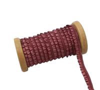 5-20Meters 10mm Ruffled Elastic Band For Sewing Stretch Lace Trim Ribbon Hairband Shoes Rubber Tape DIY Garment Accessories(RedCoffee,10Meters)