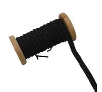 5-20Meters 10mm Ruffled Elastic Band For Sewing Stretch Lace Trim Ribbon Hairband Shoes Rubber Tape DIY Garment Accessories(Black,20Meters)