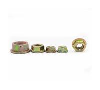 5-20pcs M3 M4 M5 M6 M8 M10 Carbon Steel 304 Stainless Steel Hex Lock Nut Serrated Spinlock Flange Nut(Color Zinc Steel,M6 10pcs)