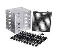 5,25 Pulgadas a 5 X 3,5 Pulgadas SATA HDD Cage Rack Disco Duro Caja de Disco Duro Adaptador de Bandeja de Disco Duro