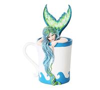 5,25 pulgadas mañana Bliss de sirena en taza de café Estatua Figura decorativa