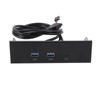5.25 Pulgadas Panel Frontal de Panel USB, 3 Puerto (2 USB + 1 Puerto de Audio HD) Adaptador de Panel Frontal de 19 Pines, 5Gbps USB 3.2 Gen1, Concentrador USB Interno para PC