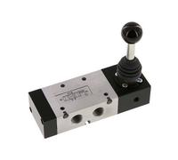 5/3 G1/4'' Válvula de palanca manual con centro de presión -0,95-10bar/-13,2-140psi