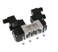 5/3 ISO 5599-1 Válvula solenoide central de escape 24V AC 2-10bar/28-140psi YPC