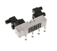 5/3 ISO 5599-1 Válvula solenoide de centro de presión 24V DC 2-10bar/28-140psi YPC