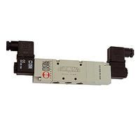 5/3-Wegeventil, elektropneumat,centro cerrado, conexión G 1/2, DN 15, 230 V, 50 Hz, Betriebstemp. -10 °C hasta 60 °C, aluminio.