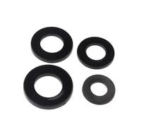 5-30 Uds M3- M24 arandela plana de nailon de plástico blanco y negro anillo de junta de aislamiento espaciador liso(Black,M22x42x3mm(5pcs))