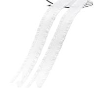 5-30Yards 13mm Double Ruffle Elastic Band For Underwear Bra Strap Rubber Bands Belt Clothes Trim Stratch Tape Sewing Accessories(01FloatingWhite,30Yards)