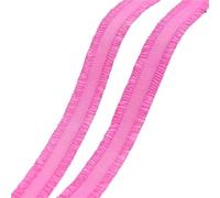 5-30Yards 13mm Double Ruffle Elastic Band For Underwear Bra Strap Rubber Bands Belt Clothes Trim Stratch Tape Sewing Accessories(29DarkPink,10Yards)