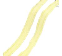 5-30Yards 13mm Double Ruffle Elastic Band For Underwear Bra Strap Rubber Bands Belt Clothes Trim Stratch Tape Sewing Accessories(17LightYellow,30Yards)