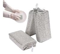 5.39x2.76x1.18in Trapo Para Lavar Platos Que No Raya - Fregador De Alambre Para Lavavajillas, | 3x Paños De Cocina De Alambre De Acero | Toallas De Lana De Acero Para Lavavajillas Para Utensilios De C