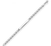 5,4 mm Pulsera Brazalete Ojo De Tigre De 925 Plata Rodinada 19 cm