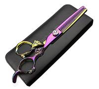 5.5/6 / 7.5/7 / 8 "tijeras de corte de pelo profesionales, tijeras de joyería japonesas 440c (Tijeras delgadas de 5,5 pulgadas)