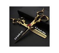 (5,5 pulgadas 2 piezas) Tijeras para cortar el cabello de 5,5/6/7/7,5/8/9 pulgadas Tijeras de peluquería