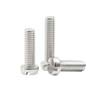 5-50 Piezas M1.6-M8 Tornillos para máquina de cabeza cilíndrica ranurada en acero inoxidable, M3x30mm(20 unidades)