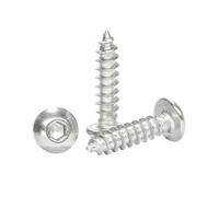 5-50 piezas M2-M6, clase de resistencia 8.8, tornillos autorroscantes de cabeza abombada con hexagonal interior en acero al carbonio niquelado, M4x16mm(20 piezas)
