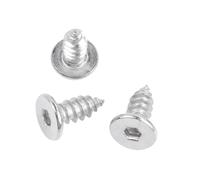 5-50 piezas M2-M6, clase de resistencia 8.8, tornillos autorroscantes para madera de cabeza avellanada con hexagonal interior en acero al carbonio niquelado, M2.6x5mm(50 piezas)