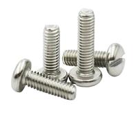 5-50 Uds 304 A2-70 M2-M10 de acero inoxidable ranurado de cabeza redonda columna de tornillo de cabeza de queso redondo(18mm,M8 (5pcs))