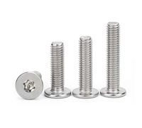 5/50 Uds CM M1.6 M2 .5 M3 M4 M5 M6 M8 304 A2-70 Torx de seis lóbulos acero inoxidable tornillo cabeza oblea plana ultradelgado súper bajo(13mm,50pcs M3)