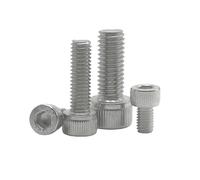 5-50 Uds DIN912 M1.6 M2 M2.5 M3 M4 M5 M6 M8 304 A2 Acero inoxidable grado 12,9 negro hexagonal cabeza hueca hexagonal tornillo Allen(304 Stainless,35MM_M3 50PCS)