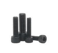 5-50 Uds DIN912 M1.6 M2 M2.5 M3 M4 M5 M6 M8 304 A2 Acero inoxidable grado 12,9 negro hexagonal cabeza hueca hexagonal tornillo Allen(12.9 Class steel,30MM_M6 10PCS)
