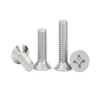 5/50 Uds GB819 M1 M1.2 M1.4 M1.6 M2 M2.5 M3 M3.5 M4 M5 M6 M8 304 tornillo de cabeza avellanada plana cruzada de acero inoxidable(35mm,25pcs M3)