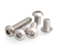 5/50 Uds ISO7380 M1.6 M2 .5 M3 M4 M5 M6 M8 304 A2-70 hexagonal de acero inoxidable botón cabeza redonda tornillo L = 3-100mm(6mm,10pcs M5)