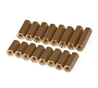 5-50 Uds M2 .5 M3 M4 latón hexagonal macho hembra separador Pilar montaje espaciador hexágono PCB placa base tornillo hueco(M2.5x11mm -25pcs)