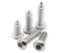 5-50 Uds M2 .5 M3 M4 M5 M6 304 cabeza redonda de acero inoxidable tornillos hexagonales autorroscantes tornillo madera(25mm,M5 10pcs)