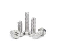 5/50 Uds M2 .5 M3 M4 M5 M6 M8 304 acero inoxidable GB822 tornillo de queso Cruz delgada baja tapa corta perno cabeza columna redonda(35mm,5pcs M8)