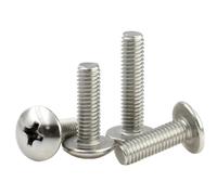 5-50 Uds M2 .5 M3 M4 M5 M6 M8 A2-70 304 Cabeza Plana Braguero De Acero Inoxidable Tornillo Cruzado Redondo Grande Longitud Del Perno 3-80mm(45mm,M8 (5pcs))