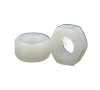 5-50 Uds M2 .5 M3 M4 M5 M6 M8 M10 M12 M14 M16 M18 M20 DIN934 tuerca hexagonal de nailon de plástico blanco o negro(White Color,M4 x50pcs)