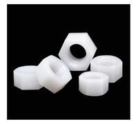 5-50 Uds M2 .5 M3 M4 M5 M6 M8 M10 M12 M14 M16 M18 M20 tuerca hexagonal de nailon de plástico blanco o negro Din934(White Color,M14 (10pcs))