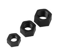 5-50 Uds M2 .5 M3 M4 M5 M6 M8 M10 M12 M14 M16 M18 M20 tuerca hexagonal de nailon de plástico blanco o negro Din934(Black Color,M6 (20pcs))