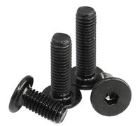 5-50 Uds M2 .5 M3 M4 M5 M6 M8 Negro 304 Hexagonal De Acero Inoxidable Zócalo Ultra Delgado Super Low Cabeza Plana Tornillos Allen(45mm,M4 (20pcs))