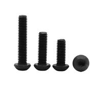 5-50 Uds M2 M2.5 M3 M4 M5 M6 M8 304 acero inoxidable/negro 10,9 grado ISO7380 tornillos de cabeza de botón hexagonal tornillo Allen(10.9 Class Steel,5MM_M4 20PCS)