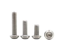 5-50 Uds M2 M2.5 M3 M4 M5 M6 M8 304 acero inoxidable/negro 10,9 grado ISO7380 tornillos de cabeza de botón hexagonal tornillo Allen(304 Stainless Steel,12MM_M6 10PCS)