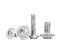 5-50 Uds M2 M3 M4 M5 M 6M8 M10 acero inoxidable 304 tornillos con cabeza hexagonal grande pernos de junta redonda Meson(18mm,M8(5PCS))