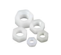 5-50 Uds M2 N2.5 M3 M4 M5 M6 M8 M10 M12 M14 M16 M18 M20 DIN934 Blanco Negro Nylon Plástico Aislamiento Métrico Hexagonal Tuerca for Tornillo(White Color,M12 (10pcs))