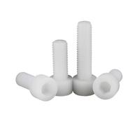 5~50 Uds M3 M4 M5 M6 M8 M10 M12 tornillos de cabeza hexagonal de nailon blanco tornillos de plástico for aislamiento de calor/electricidad(12mm,M5 (20pcs))