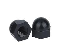 5-50 Uds M3 M4 M5 M6 M8 M10 M12 Tuercas Ciegas De Nailon Blanco O Negro Cubierta Decorativa Semicírculo Tuerca Bellota(Black,M5 50pcs)