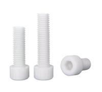 5-50 Uds M3 M4 M5 M6 M8 M10 tornillos de plástico perno hexagonal nailon blanco aislamiento tornillo cabeza cilíndrica en forma copa(30mm,M4 (20PCS))
