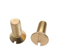 5-50 Uds M3-M8 DIN963 GB84 latón cobre plano avellanado cabeza ranurada tornillos de máquina sólida caliente DIY pernos electrónicos 5-80mm(M8x60mm 5pcs)