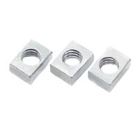 5-50 Uds tuerca cuadrada M3 M4 M5 M6 M8 tuercas rectangulares finas de acero al carbono chapadas en Zinc bloque deslizante for accesorio de perfil de aluminio(M6x12x24x2.5 10pcs)