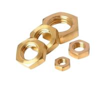 5-50 Uds Tuercas Finas Hexagonales De Latón M2 M3 M4 M5 ~ M20 4#-40 6#-32 8#-32 10#-24 10#-32 12#-24 1/4-20 5/16-18 3/8-16(M6(20pcs))