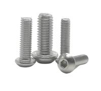 5-50p M2-M8 304 A2 Tornillo con cabeza hexagonal de acero inoxidable redondo Tornillos de perno de cabeza de botón(18MM_M2.5 50PCS)