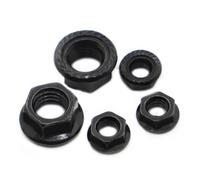 5-50pcs M3 M4 M5 M6 M8 M10 M12 Hexagonal Flange Nut Hex Black Locking Nuts Black Carbon(M8 10pcs)