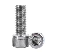 5-55 Uds 304 perno redondo de acero inoxidable hexagonal cabeza hueca hexagonal tornillo M2 .5 M3 M4 M5 M6 M8 L = 4-55mm(30mm,M3(55pcs))