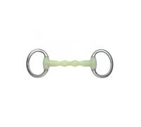 (5.5in,Pale Green)Shires Equikind Ripple Mullen Mouth Horse Eggbutt Snaffle Bit